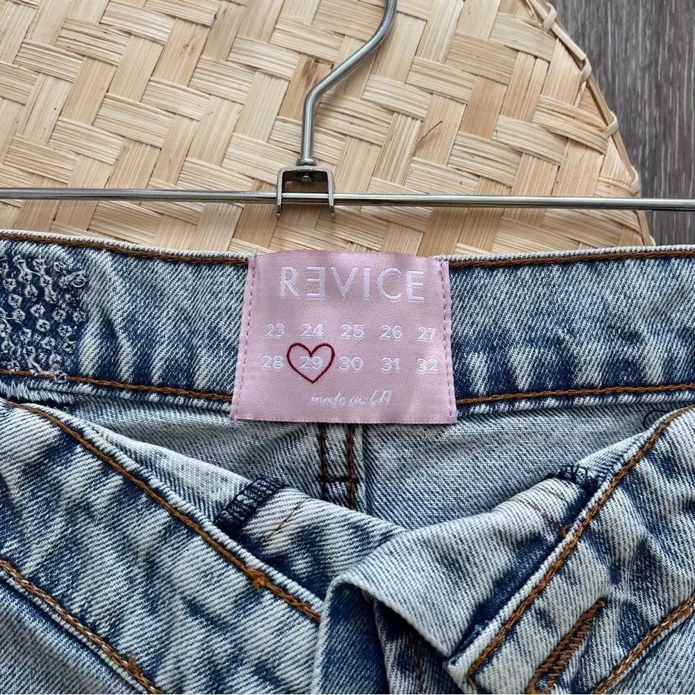 Nwt revice denim melrose shorts cut off fold over‎ button fly women’s size 29 - Picture 6 of 9